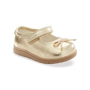 NEW Carter's Toddler Girls' First Walker Mary Jane Sneakers - Gold 4
